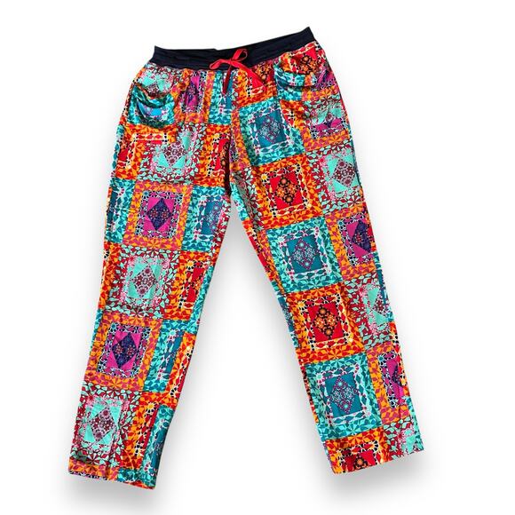 Josie Natori colorful floral pajama lounge pants - Picture 1 of 4